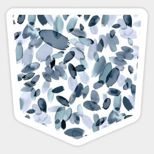 Pocket - WATERCOLOR PETAL STAINS BLUE GREYISH Sticker